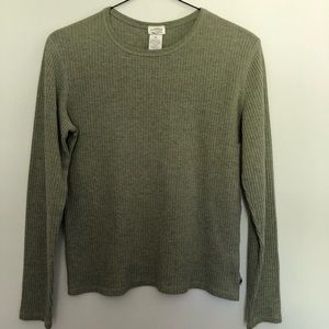 Weather Vane lightweight green ribbed sweater